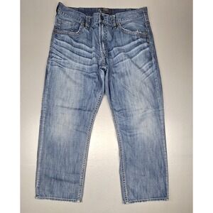 Silver Jeans Mens 36x32. Blue Drake Whisker‎ Fade Relaxed Fit Denim.